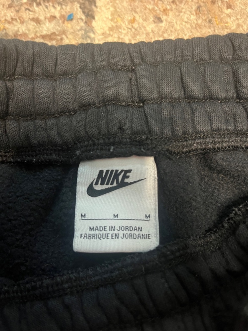 Nike Black Cropped Jogger Pants with White Swoosh - Picture 2 of 2